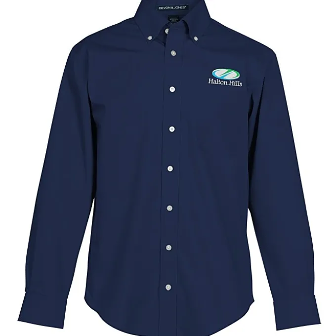 Crown Collection Solid Broadcloth Shirt - Men's