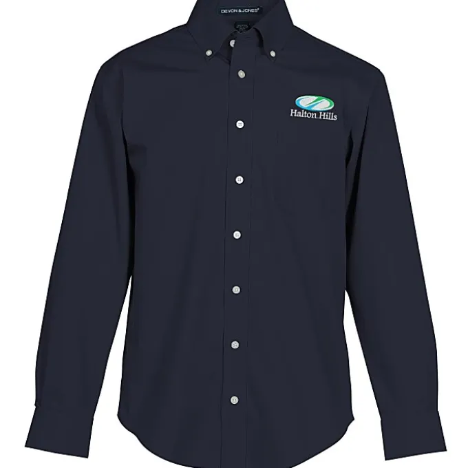 Crown Collection Solid Broadcloth Shirt - Men's