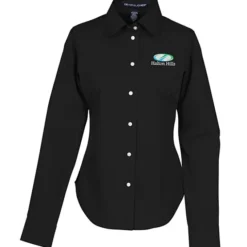 Crown Collection Solid Broadcloth Shirt - Ladies'