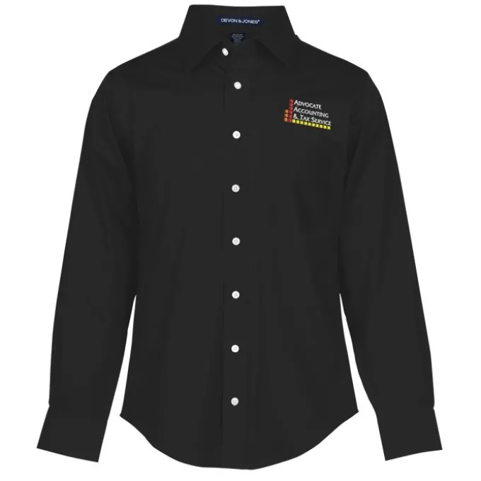 Crown Collection Solid Stretch Twill Shirt - Men's