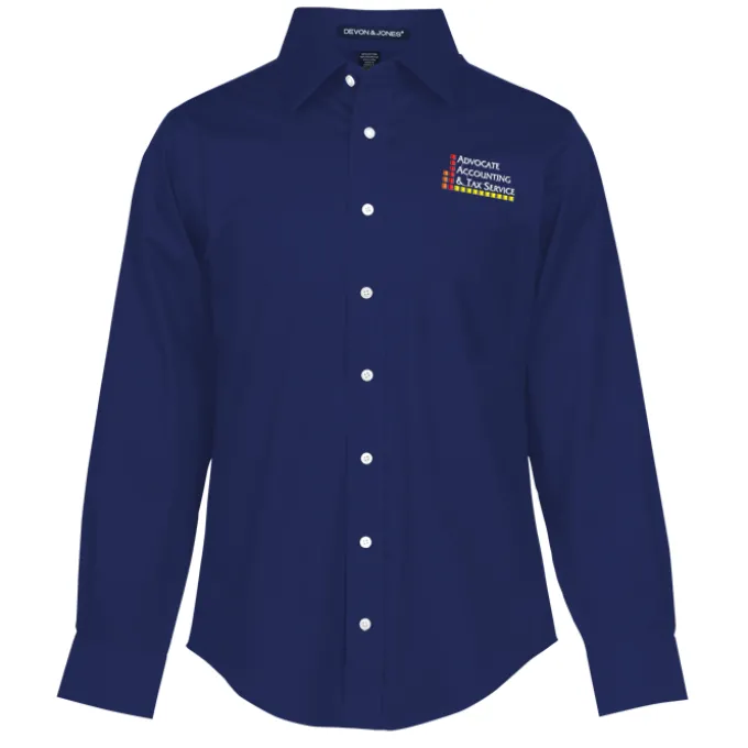 Crown Collection Solid Stretch Twill Shirt - Men's