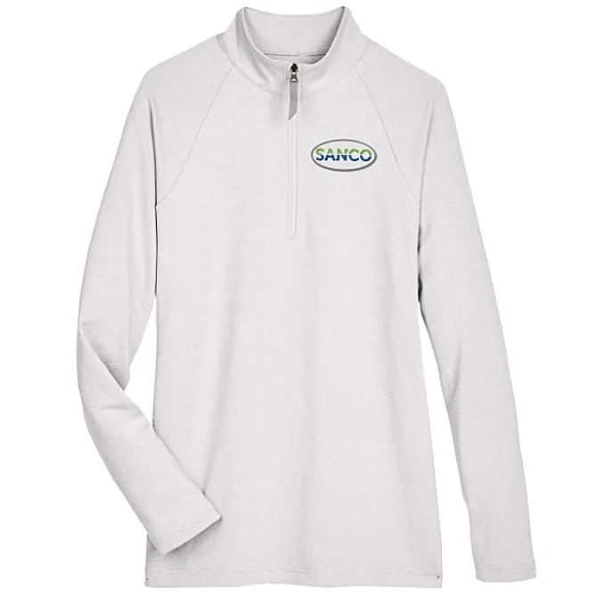 CrownLux Performance Micro Stripe 1/4-Zip Pullover - Ladies'