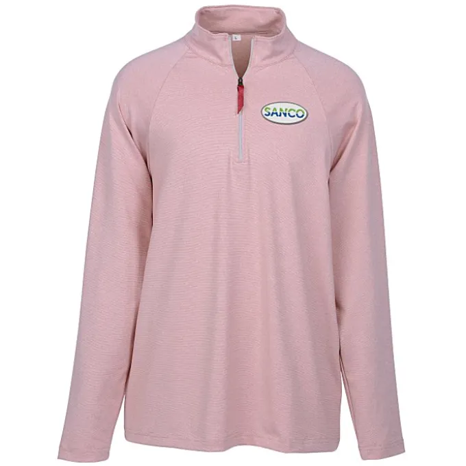 CrownLux Performance Micro Stripe 1/4-Zip Pullover - Men's