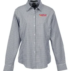 CrownLux Performance Micro Windowpane Shirt - Ladies'