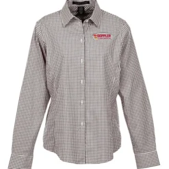 CrownLux Performance Micro Windowpane Shirt - Ladies'