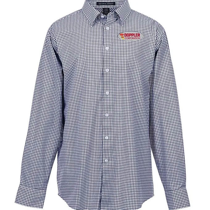 CrownLux Performance Micro Windowpane Shirt - Men's