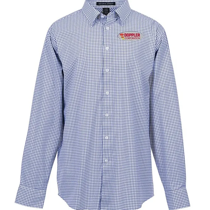 CrownLux Performance Micro Windowpane Shirt - Men's