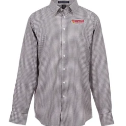 CrownLux Performance Micro Windowpane Shirt - Men's