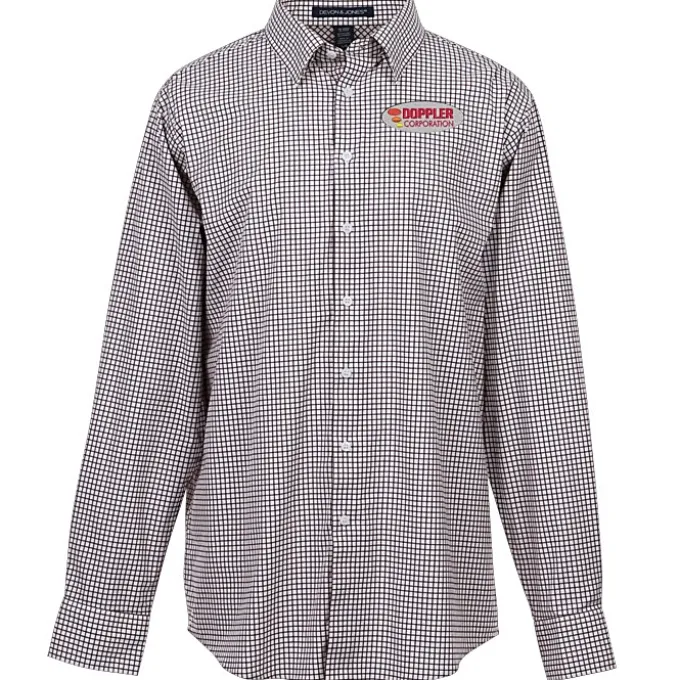 CrownLux Performance Micro Windowpane Shirt - Men's