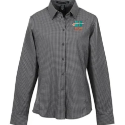 CrownLux Performance Mini Check Shirt - Ladies'