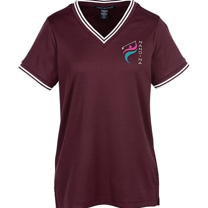 CrownLux Performance Plaited Tipped Shirt - Ladies'