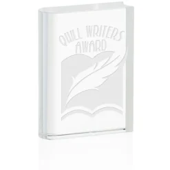 Crystal Book Award - 4 inches