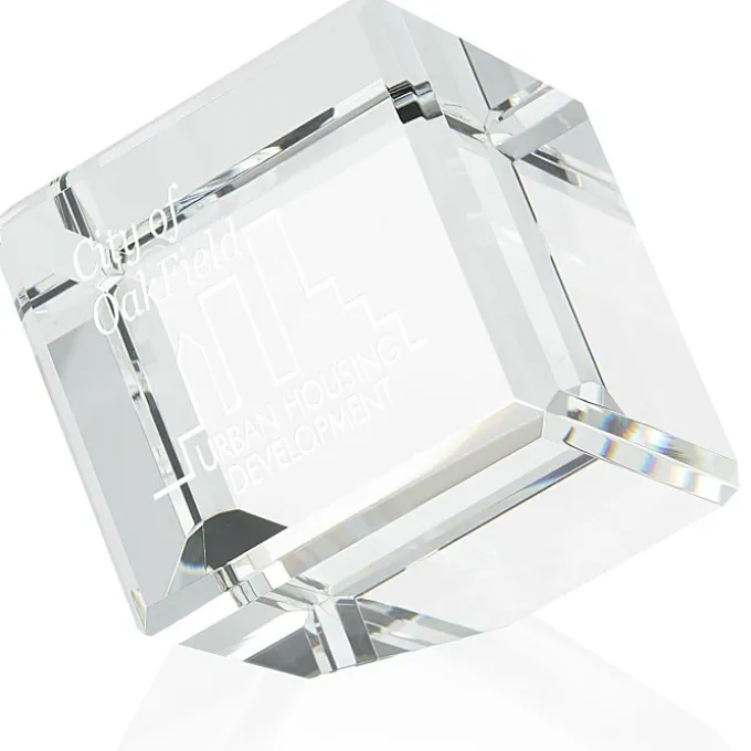 Crystal Corner Block Award - 2 inches