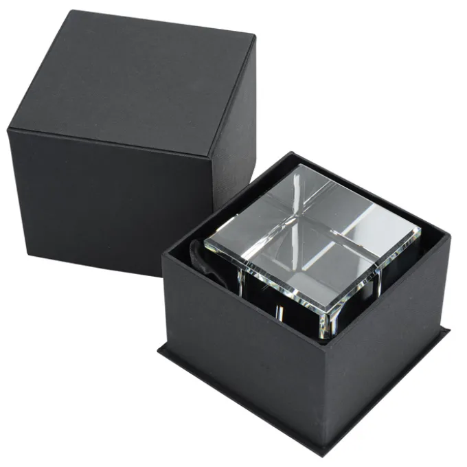 Crystal Corner Block Award - 4 inches