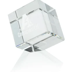 Crystal Corner Block Award - 4 inches