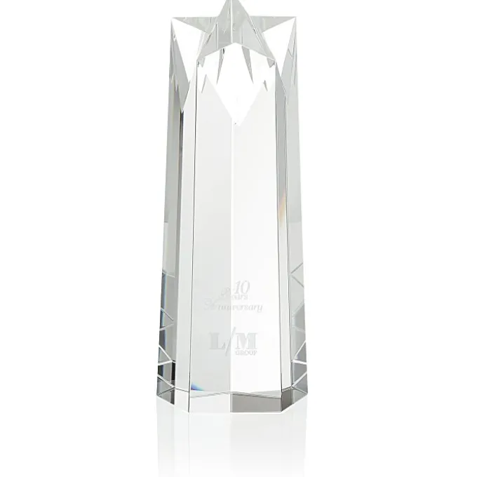 Crystal Star Obelisk Award - 10 inches