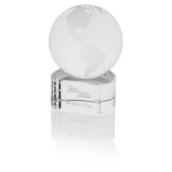 Crystal World Award - 4 inches