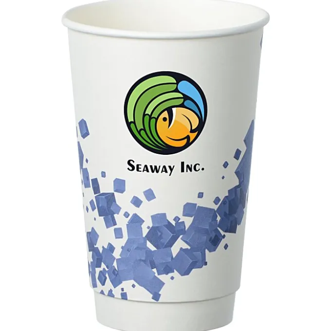 Cubes Floating Full Color Insulated Paper Cup - 16 oz.