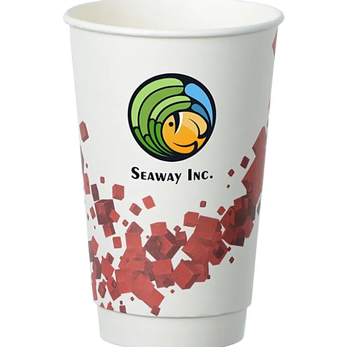 Cubes Floating Full Color Insulated Paper Cup - 16 oz.