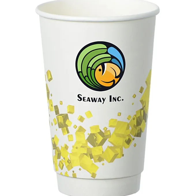 Cubes Floating Full Color Insulated Paper Cup - 16 oz.