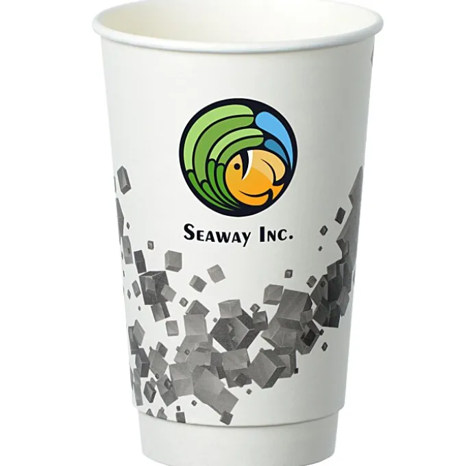 Cubes Floating Full Color Insulated Paper Cup - 16 oz.