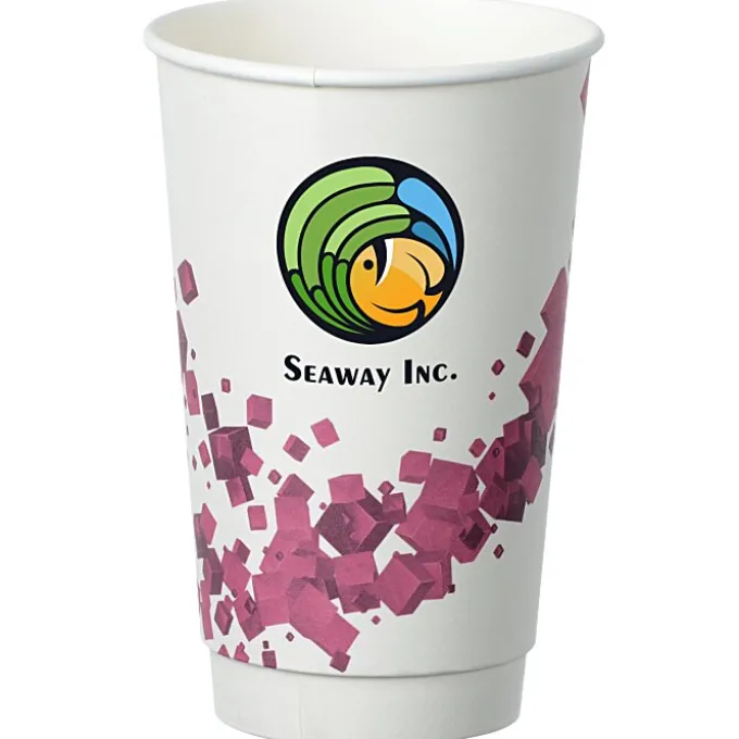 Cubes Floating Full Color Insulated Paper Cup - 16 oz.