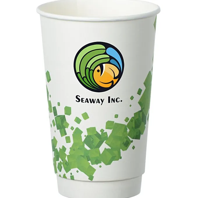 Cubes Floating Full Color Insulated Paper Cup - 16 oz.