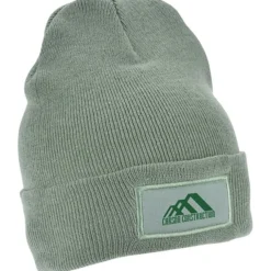 Cuffed Knit Beanie with Patch