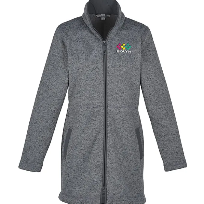Curve Sweater Fleece Long Jacket - Ladies'