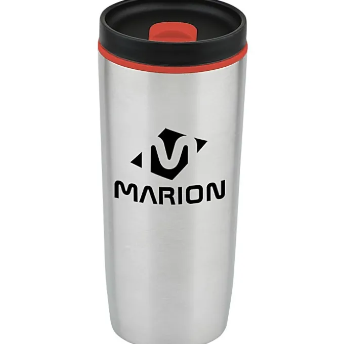 Custom Accent Stainless Travel Mug - 16 oz