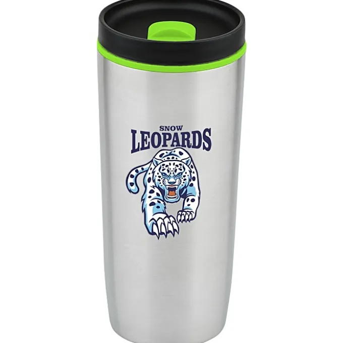 Custom Accent Stainless Travel Mug - 16 oz - Full Color