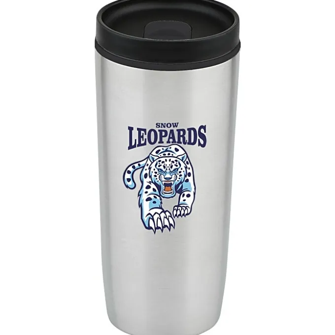 Custom Accent Stainless Travel Mug - 16 oz - Full Color