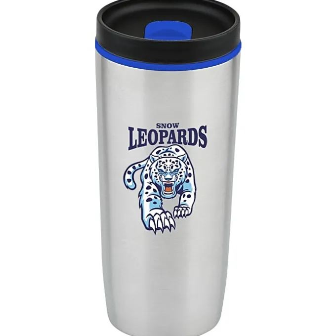 Custom Accent Stainless Travel Mug - 16 oz - Full Color