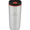 Custom Accent Stainless Travel Mug - 16 oz - Laser Engraved