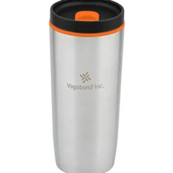 Custom Accent Stainless Travel Mug - 16 oz - Laser Engraved