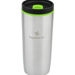 Custom Accent Stainless Travel Mug - 16 oz - Laser Engraved