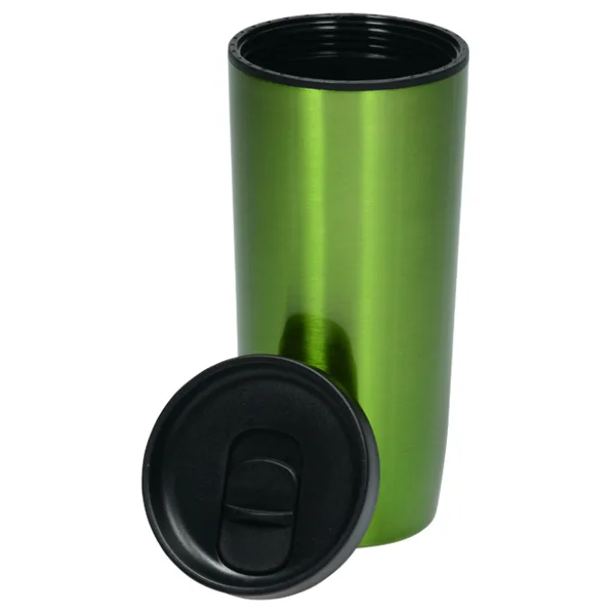 Custom Accent Stainless Travel Mug - 16 oz - Colors - Laser Engraved