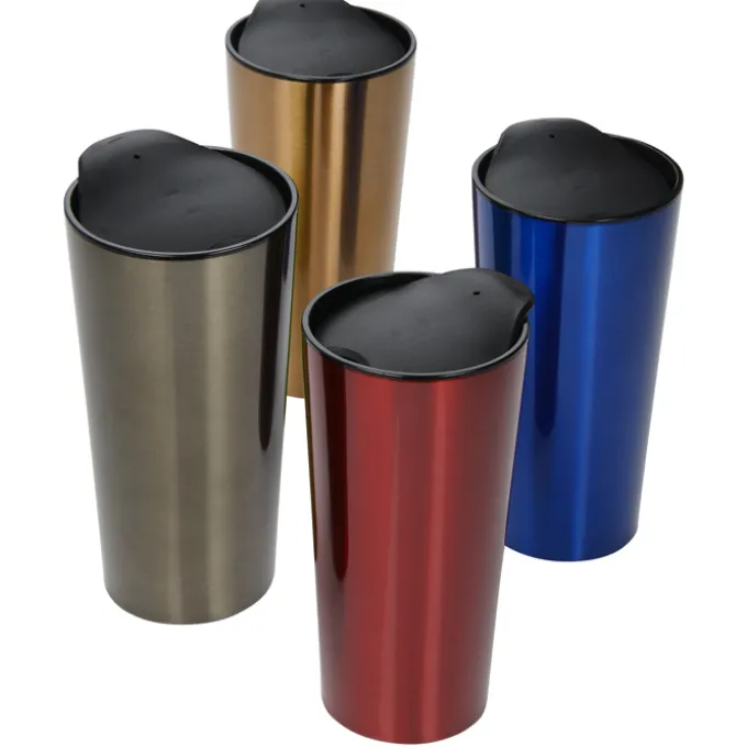 Customized Fashion Metallic Travel Mug - 16 oz - Full Color