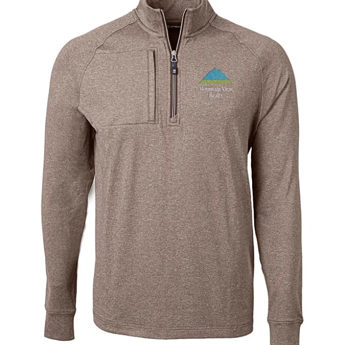 Cutter & Buck Adapt Knit Heather 1/4-Zip Pullover - Men's