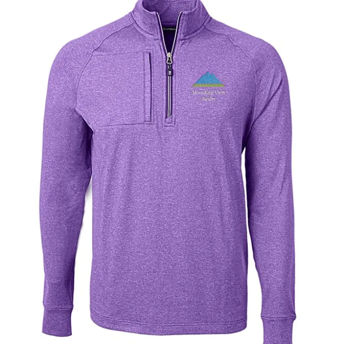 Cutter & Buck Adapt Knit Heather 1/4-Zip Pullover - Men's