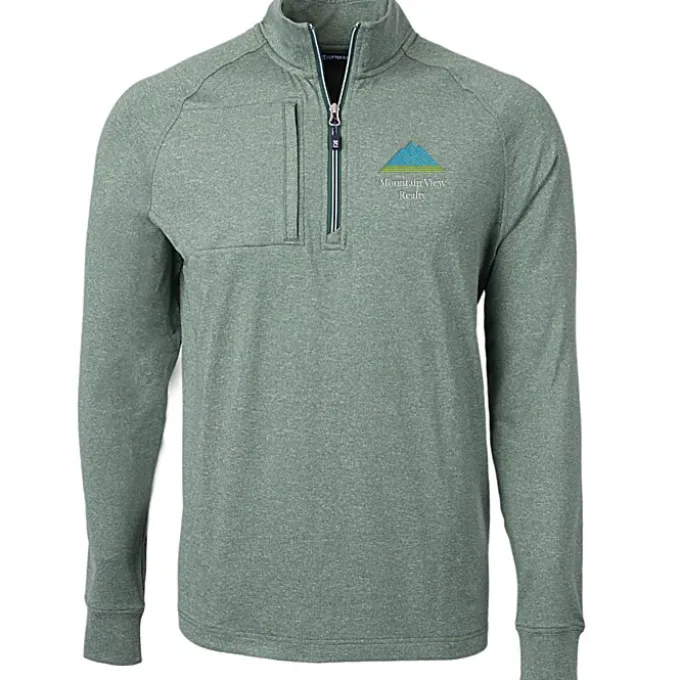Cutter & Buck Adapt Knit Heather 1/4-Zip Pullover - Men's