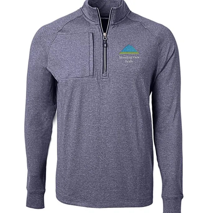 Cutter & Buck Adapt Knit Heather 1/4-Zip Pullover - Men's