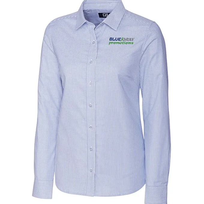 Cutter & Buck Epic Easy Care Stretch Oxford Stripe Shirt - Ladies'