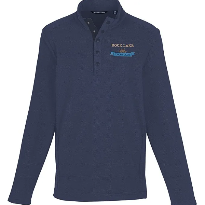 Cutter & Buck Hunt's Point Textured Fleece Snap Pullover - Men's