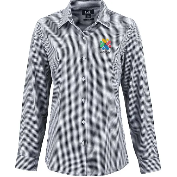Cutter & Buck Skyline Gingham Dress Shirt - Ladies'