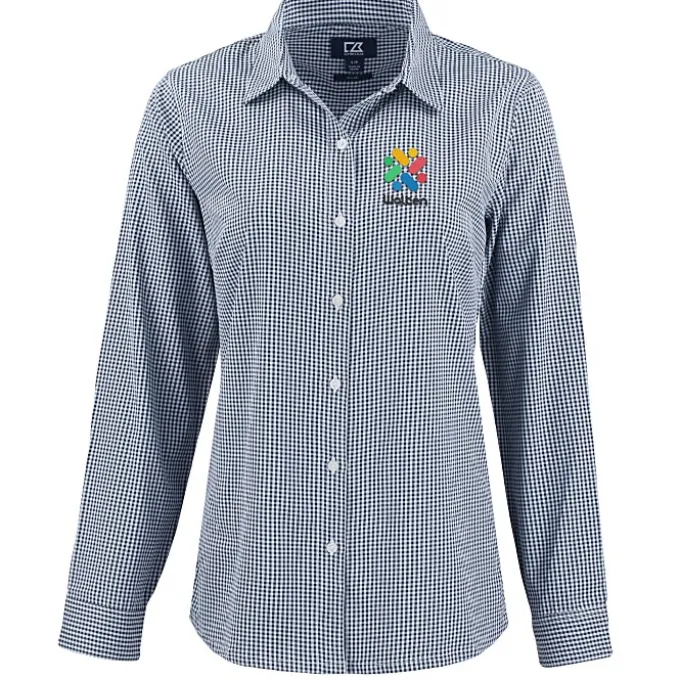 Cutter & Buck Skyline Gingham Dress Shirt - Ladies'