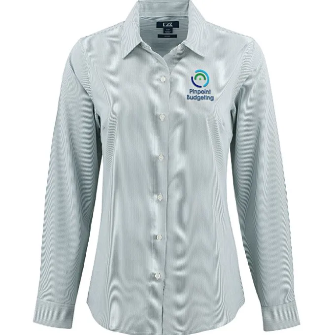 Cutter & Buck Skyline Pinstripe Dress Shirt - Ladies'