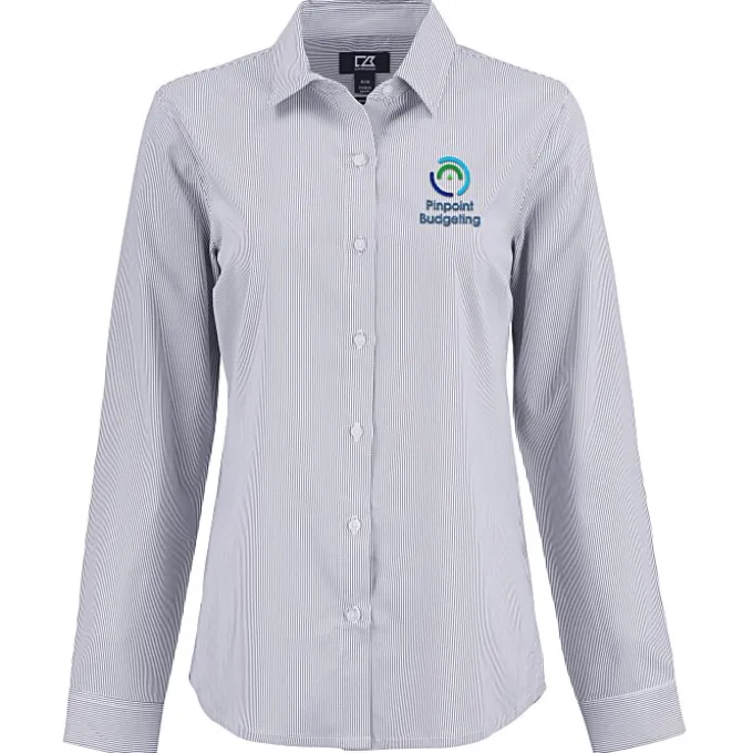 Cutter & Buck Skyline Pinstripe Dress Shirt - Ladies'