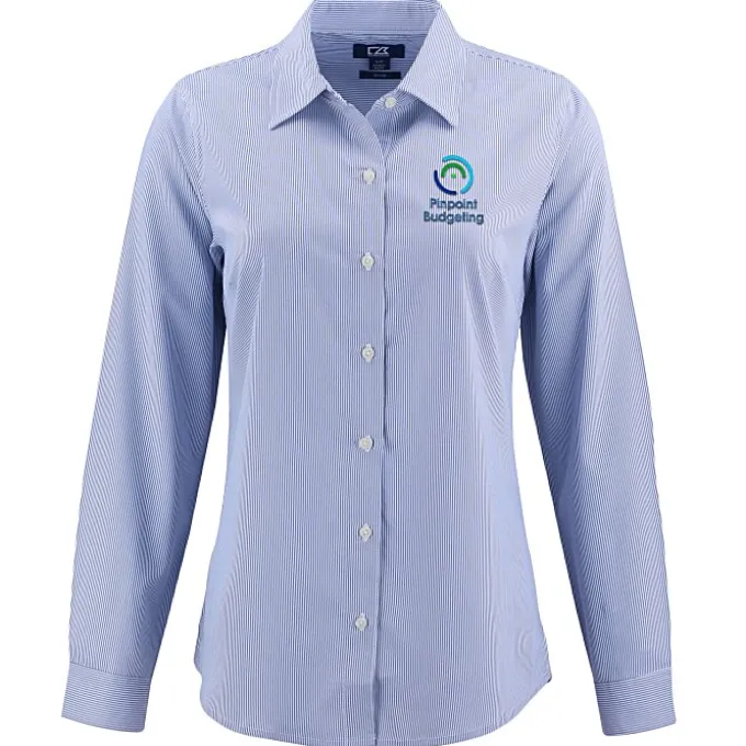 Cutter & Buck Skyline Pinstripe Dress Shirt - Ladies'