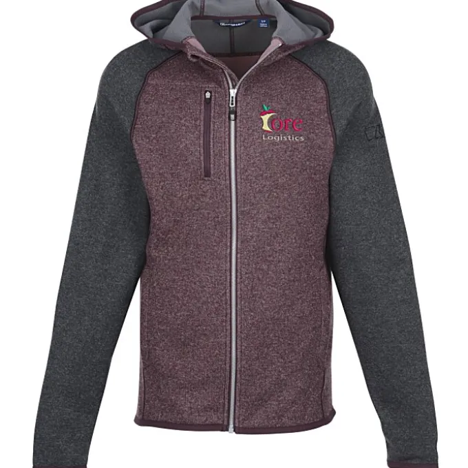 Cutter & Buck Sweater Knit Hooded Fleece Jacket - Men's